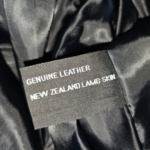 Morton & Rossi Three Button Pocket Coat Black Leather Jacket XXL - Picture 11 of 11